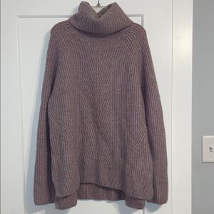 Madewell Women's Ribbed Turtleneck Sweater - Mauve